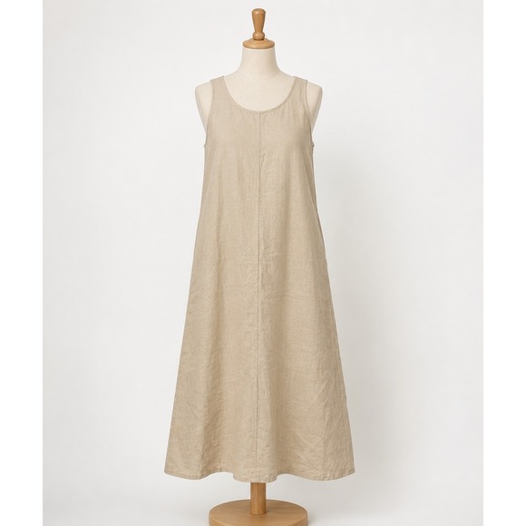 J. Jill Dresses & Skirts - J. Jill Beige Linen Maxi Tank Dress